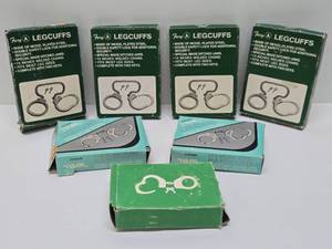 lot 180 image: Large Group of Solid Steel Handcuffs