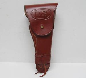 lot 214 image: US Marked Leather Pistol Holster
