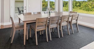 lot 31 image: Gorgeous & Great Condition ROOM & BOARD 9 Dining Table & 6 Chairs