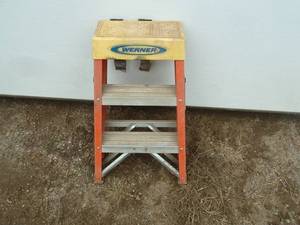 lot 141 image: Werner Fiberglass Ladder 2 Orange