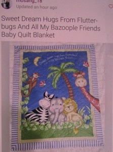 lot 44 image: Baby Quilt Fabric Panel