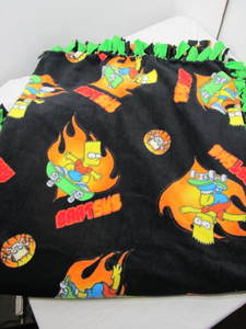 lot 58 image: Bart Simpson Throw Blanket