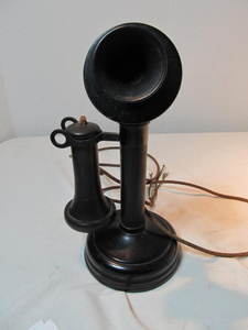 lot 172 image: Antique Kellogg Candlestick Telephone