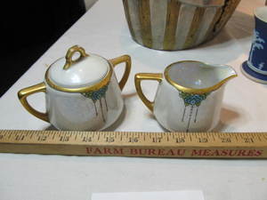 lot 179 image: Creamer and Sugar Dishes, Antique