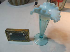 lot 180 image: Vintage Vase and Tin