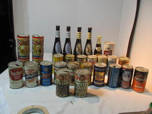 lot 185 image: Vintage Beer Bottles and Cans
