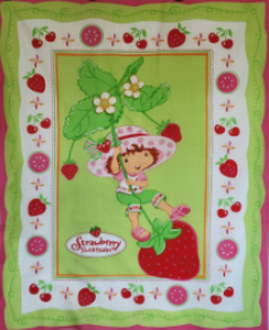 lot 47 image: Rare Fabric Panel Strawberry Shortcake and Clowning Around Panel