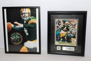 lot 40 image: Brett Favre Framed Collectibles Lot