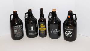 lot 56 image: Set of 5 Craft Beer Growlers  Various Breweries