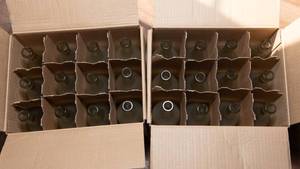 lot 61 image: 24 Recycled Wine Bottles