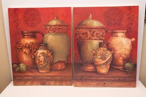 lot 93 image: Set of 2 Coordinating Canvas Wrapped Prints  21 x 27
