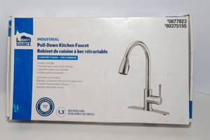 lot 98 image: Project Source Industrial Pull-Down Kitchen Faucet