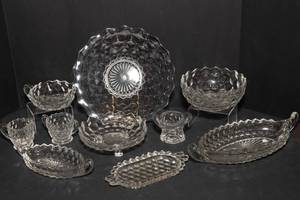 lot 121 image: Fostoria American Glass Collection  10 Pieces