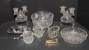 lot 190 image: Cut Glass Serving Ware - 8 Pieces