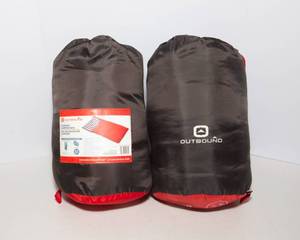 lot 191 image: Set of 2 Outbound Red Sleeping Bags  Lightly Used
