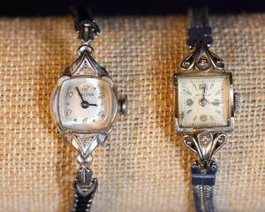lot 152 image: Lot of Two Vintage Skinny Metal Watches  Bulova & Wittnauer