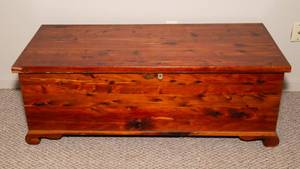 lot 8 image: Vintage Handmade Cedar Chest  48 x 20 x 18