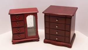 lot 204 image: Set of Two Jewelry Boxes  10.5 Tall