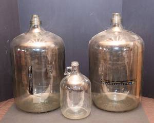 lot 237 image: Glass Carboys and Jug  Set of 3