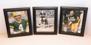 lot 221 image: Set of 3 Framed Green Bay Packers Photos