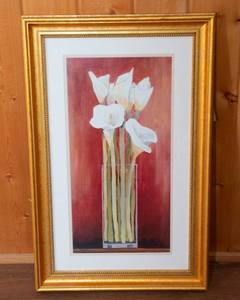 lot 250 image: Calla Lilies Artwork  27.5 x 17.5