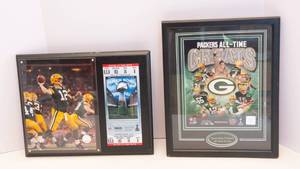 lot 230 image: Green Bay Packers Plaques  Super Bowl XLV & All-Time Greats