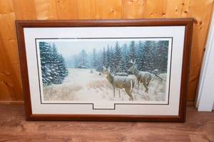 lot 39 image: Jim Kasper Reading the Signs  Whitetail Deer Signed & Numbered Artwork