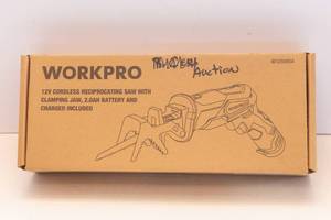 lot 236 image: WorkPro 12V Cordless Reciprocating Saw  New