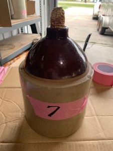 lot 7 image: Redwing MN stoneware brown jug