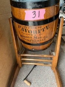lot 31 image: Vintage butter churn