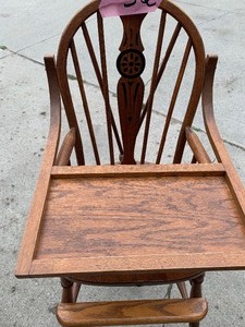 lot 32 image: Vintage high chair