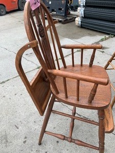 lot 33 image: Vintage high chair, with metal tray