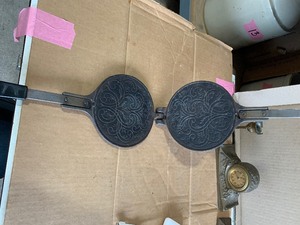 lot 56 image: Krumkake iron, misc
