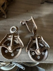 lot 127 image: 2 Vintage Pulleys