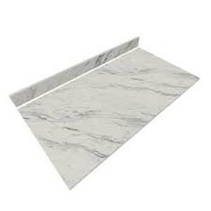lot 30 image: 4 ft. L x 25 in. D Engineered Composite Countertop in Calcutta Blanc with Satin Finish Customer Returns See Pictures