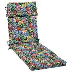 lot 42 image: Lot of Hampton Bay 43 in. W x 21.5 in. D Outdoor Universal Chaise Lounge Cushion in Siesta Leaf Customer Returns See Pictures