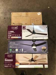 lot 54 image: Lot of Assorted Ceiling Lighting Fans For Parts  Various Models and Conditions Customer Returns See Pictures
