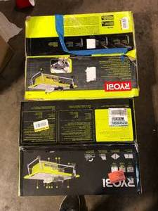 lot 65 image: Lot of RYOBI 4.8 -Amps 7 in. Blade Corded Tabletop Wet Tile Saw   Customer Returns See Pictures