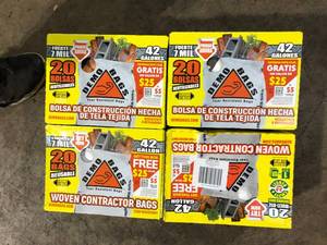lot 4 image: Lot of Demobags 42-Gallon Contractor Heavy Duty Trash Bags (20-Count)  Customer Returns See Pictures