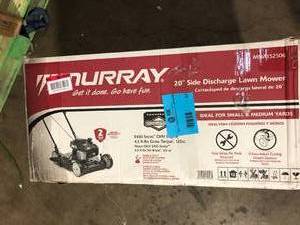 lot 21 image: Murray 20 in. 125 cc Briggs & Stratton Walk Behind Gas Push Lawn Mower with 4 Wheel Height Adjustment and Prime N Pull Start Not Checked Customer Returns See Pictures