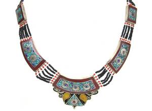 Lovely Vintage Tibetan &amp; other Gemstone Necklace