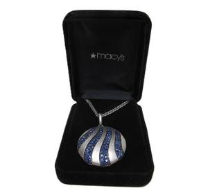 lot 56 image: New Unworn EFFY Sterling Silver Round Pendant Necklace