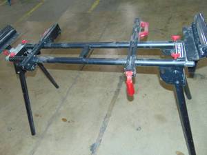 lot 15 image: Craftsman Steel 50.79 in. L X 11.62 in. H X 11.02 in. W Adjustable Miter Saw Stand