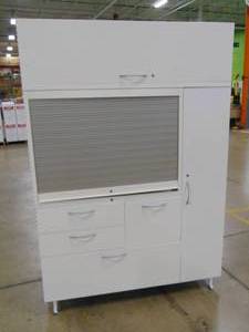 lot 46 image: Garage Storage Cabinet with Hanging Storage - 48 x 20 x 70