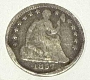 lot 8 image: 1837 Seated Liberty Dime