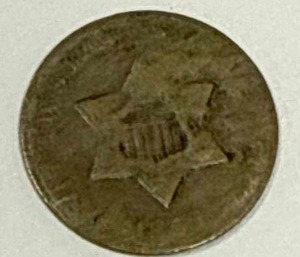 lot 10 image: Silver 3 Cent Trime