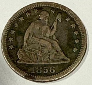 lot 11 image: 1856 Seated Liberty Quarter