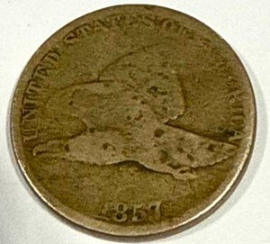 lot 18 image: 1857 Flying Eagle Cent