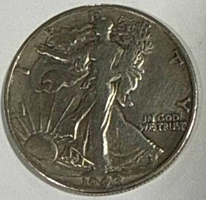 lot 20 image: 1942-D Walking Liberty Half Dollar