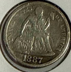 1887 Seated Liberty Dime